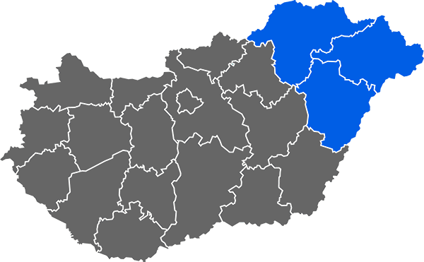 Borsod-Abaúj-Zemplén Szabolcs-Szatmár-Bereg Hajdú-Bihar